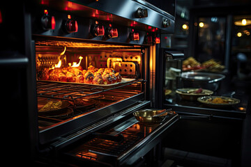 Professional-grade ovens. professional restaurant