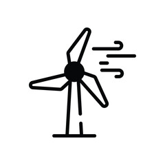 Wind Energy icon vector stock illustration