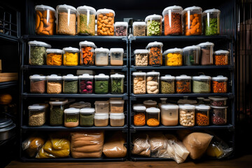 Organized food storage. professional restaurant