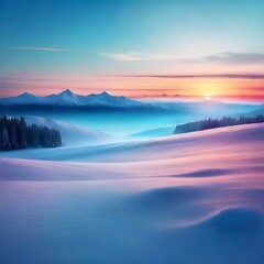 Obraz premium A breathtaking polar lights picture against a backdrop of pristine, snow-covered mountains, where nature's ethereal display meets the serene winter landscape, generative ai