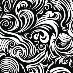 Maori Tattoo-Inspired Pattern