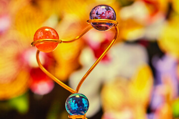 colorful hydrogel balls, creative abstract macro photography