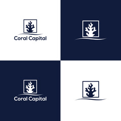 coral logo illustration design