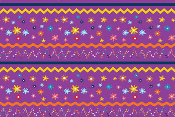 Seamless pastel violet vector Pattern Cute summer spring print children's fabrics Typography Tablecloths Scrapbooking Purple Repeat Polka dots wavy lines Wildflowers Wrapping paper Delicate design Joy