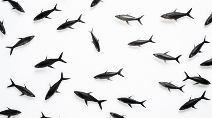 Fototapeta premium fish silhouettes background.