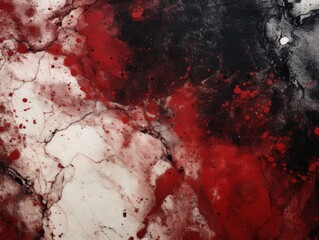 Textured background abstraction. Painted wall. Vibrant colors design. Red, white and black colors.