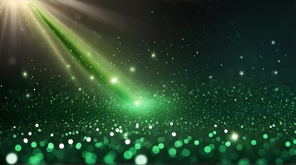 Fototapeta na wymiar green glitter flare background