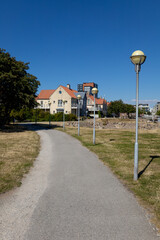 Fototapeta na wymiar A house by the sea in Limhamn Malmo