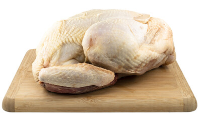 Fototapeta premium raw chicken on wooden board