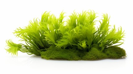 green seaweed.
