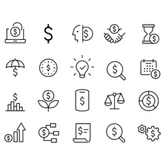 Business and Investment Icons vector design