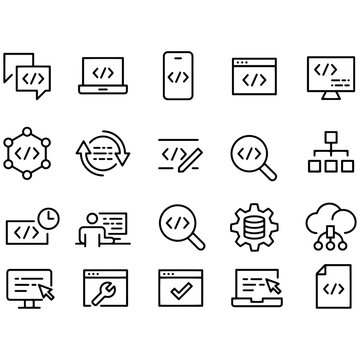 Programming Icons vector design