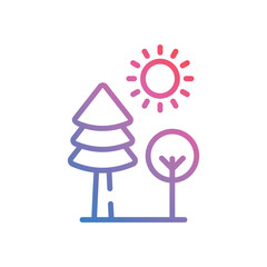 Forest icon vector stock illustration