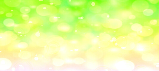 Green bokeh widescreen background for seasonal, holidays, event and celebrations