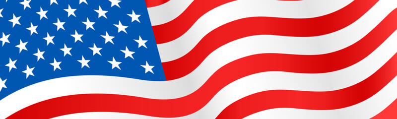 USA flag close up. Wide American flag illustration © tutti_frutti