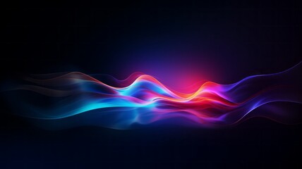 background, with colorful abstract wave forms background, an empty bright scene, neon lights, wet ground, spotlights