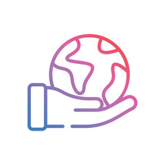 Earth icon vector stock illustration