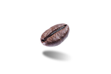 Coffee beans on a white isolated background