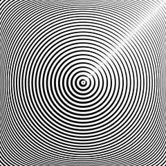 Concentric Circles Pattern with 3D Illusion Effect. Abstract Textured Background.