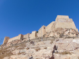 Vistas de las distintas fases de la fortaleza de la  Alcazaba en Almería