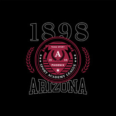 Arizona, Phoenix design for t-shirt. Football tee shirt print. Typography graphics for sportswear and apparel. Vector illustration.