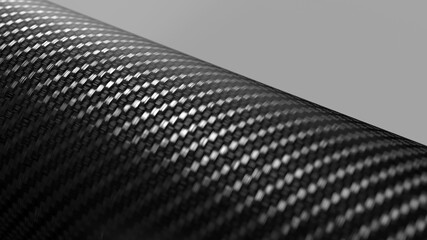 close up carbon fiber texture with grey background