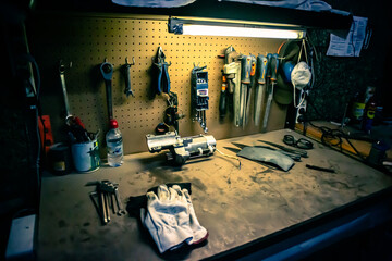 Organized Workbench with Tools