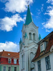 Fototapeta na wymiar Riga city is the capital of Latvia for holidays all year round... Riga, Latvia, 08-17-2021