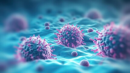 Cancer cells observed und