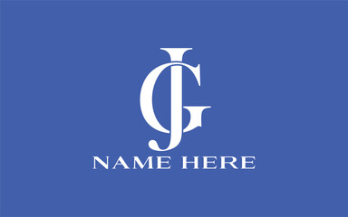Premium JG monogram logo OR GJ initial letter logo design for company, business or brand