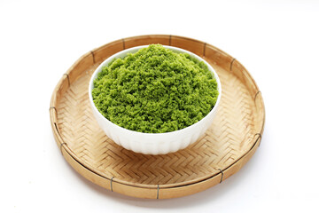 Wolffia globosa or swamp algae, water meal