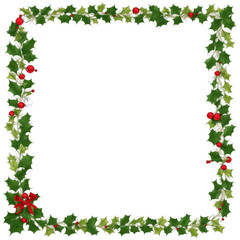 Christmas border frame PNG transparent background