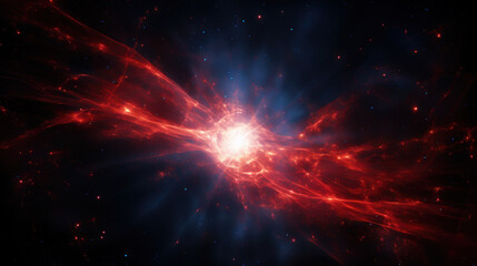 Fototapeta na wymiar Burst of cosmic energy in deep space