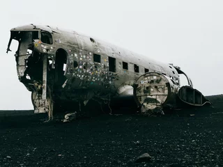 Peel and stick wallpaper Old airplane old abandoned plane