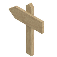 3D rendering illustration of a stylized signpost