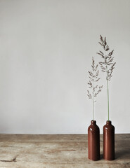 Minimalist artistic composition. Fragments of an old country house interior design - plastered...