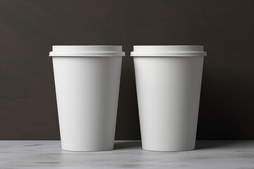 plain paper coffee cup in isolated plain background