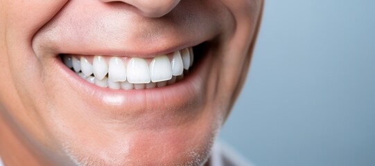 Generative AI, senior man mouth or teeth smiling, hygiene or dental cleaning cosmetic service..