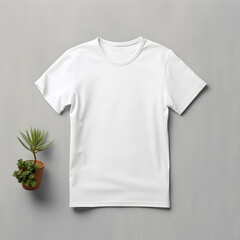 white t shirt with grey background