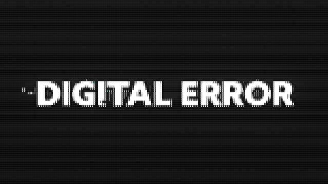 Digital Pixels Glitch Text Title Intro