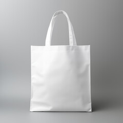 Plain white tote bag for mockup purposes