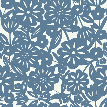 Lace Blue Flowers 