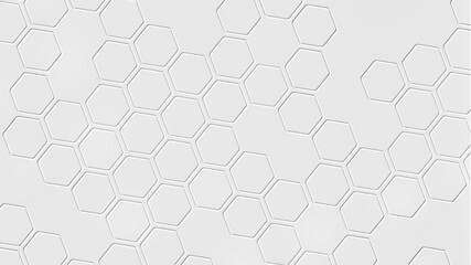 Illustration of a white background with 3D patterns