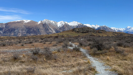Mount Sunday, Home of Edoras in the movie The Lord of the Rings in Hakatere Conservation park