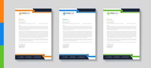 Modern Business Letterhead Design Template, Abstract Letterhead Design, Letterhead Template, Vector Business Letterhead