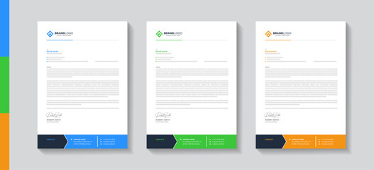 Modern Business Letterhead Design Template, Abstract Letterhead Design, Letterhead Template, Vector Business Letterhead