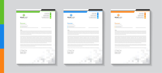 Modern Business Letterhead Design Template, Abstract Letterhead Design, Letterhead Template, Vector Business Letterhead