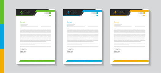 Modern Business Letterhead Design Template, Abstract Letterhead Design, Letterhead Template, Vector Business Letterhead