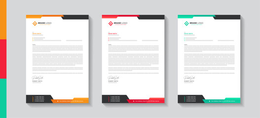 Modern Business Letterhead Design Template, Abstract Letterhead Design, Letterhead Template, Vector Business Letterhead