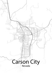 Fototapeta na wymiar Carson City Nevada minimalist map